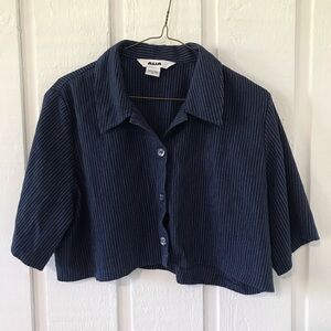 Cropped button down shirt